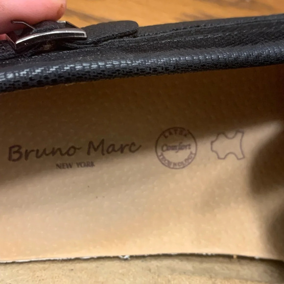 Bruno Marc Black Slip-On Loafers men’s size 7 Comfort Technology - Picture 9 of 9